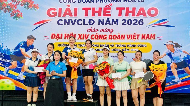 Bệnh viện Sản Nhi Tỉnh Ninh Bình giành nhiều giải cao giải Pickleball Công đoàn Phường Hoa Lư năm 2026
