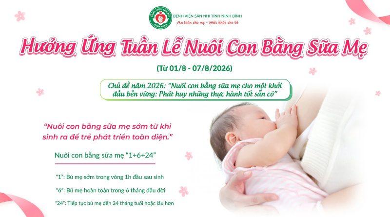 Hưởng ứng Tuần lễ Thế giới Nuôi con bằng sữa mẹ năm 2026