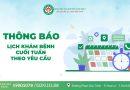 Lịch Khám Bệnh yêu cầu ngày 29-30/8/2026