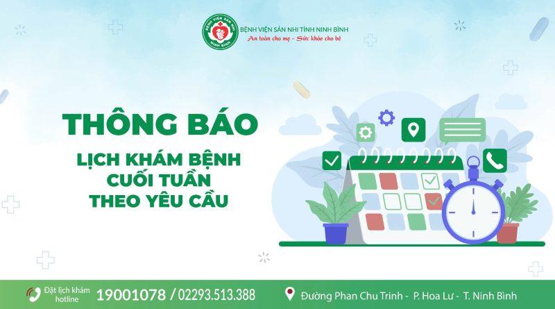 Lịch Khám Bệnh yêu cầu ngày 29-30/8/2026