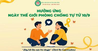 Hưởng ứng ngày Thế giới Phòng chống Tự tử 10/9/2026