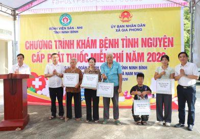 Bệnh viện Sản Nhi tỉnh Ninh Bình “Khám bệnh tình nguyện, cấp thuốc miễn phí” tại xã Gia Phong