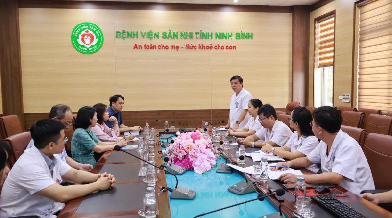 Bệnh viện Sản Nhi tỉnh Ninh Bình  tổ chức chương trình làm việc với Hội Thính học Việt Nam, Viện Tai Thính học và Sức khỏe Cộng đồng Việt Nam