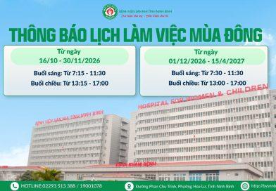 [THÔNG BÁO] LỊCH LÀM VIỆC MÙA ĐÔNG NĂM 2026